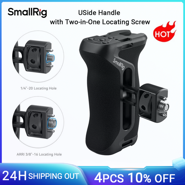 SmallRig Seitengriff mit Zwei-in-Eins-Positionierungsschraube 1/4" und 3/8", universeller Kamerakäfig-Handgriff für Sony für Canon für Niko 4346