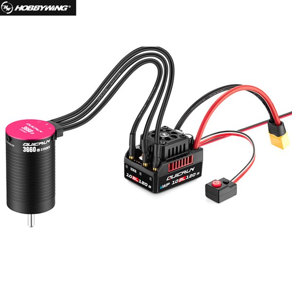 HobbyWing QuicRun WP 10BL120 G2 120A wodoodporny bezczujnikowy bezszczotkowy regulator prędkości ESC 3652 3660 G2 silnik do samochodów 1/10 RC