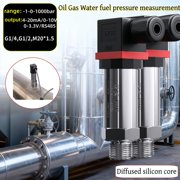Transmetteur de pression 4-20 mA 0-10 V, capteur de pression G1/4" 12-36 V 0-1 bar 10 bar 60 bar vers 4-20 mA 0-10 V RS485