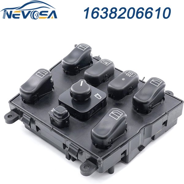 NEVOSA bouton de commutation de régulateur de vitres électriques, pièces de voiture, pour mercedes-benz ML320 W163 ML400 ML430 ML500 1638206610, 1638200910