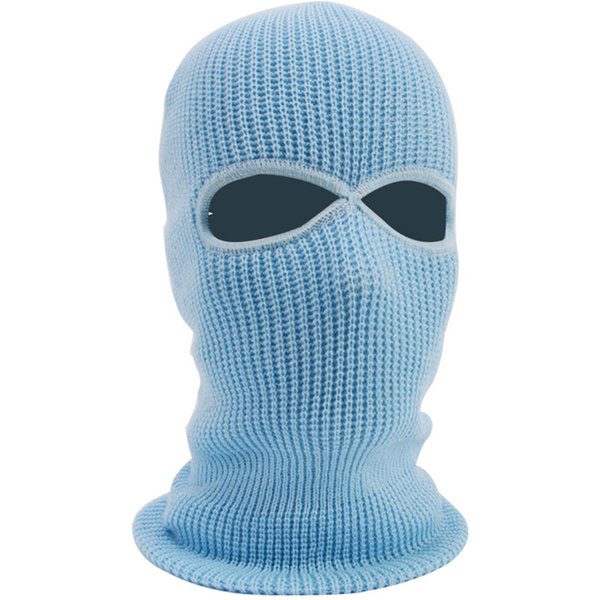Vollgesichtsmasken, Motorrad, Ski, winddicht, Winter, warme Mütze, 2 Löcher, weich, bequem, winddicht, Strickmütze, Schal-Abdeckung