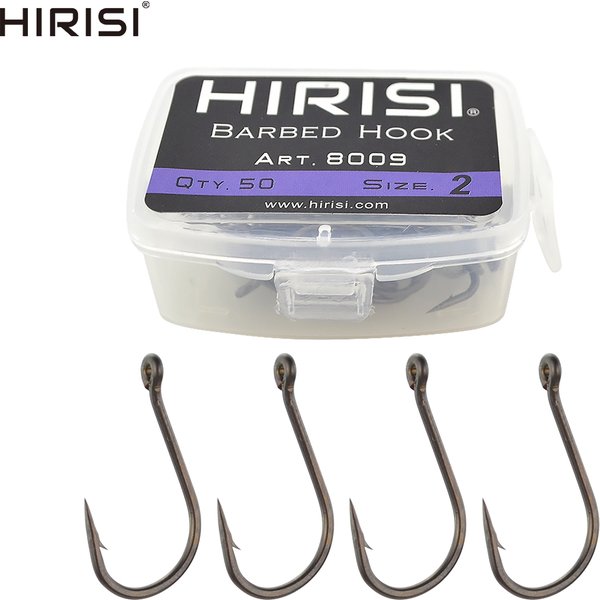 Hameçon de pêche à la carpe, revêtement en acier inoxydable à haute teneur en carbone, Micro barbelé, accessoires pour outils de pêche, 50 pièces, 8009