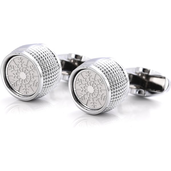 Round Mens Shirt Cufflinks Wedding Jewelry Groomsmen Gifts Luxury Copper Cuff Buttons Father Christmas Favors Decorations