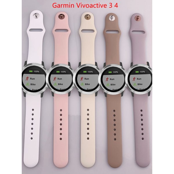 20mm 22mm Silicone Strap For Garmin Vivoactive 3 4 Band Watch Venu 2 2s SQ Forerunner 645 Wristband Bracelet Fenix 6 5 Pro