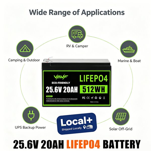 24V LiFePO4-Akkupack 20000mAh Hochleistungs-Wiederaufladbarer Akku EU-Lagerbestand für Heim-Solar-Backup, Wohnmobil, Outdoor-Arbeitsgeräte, Roboter-Mäher, Notstromversorgung, Versand aus Europa