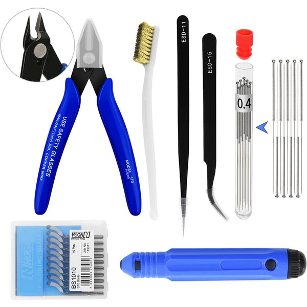 3D Drucker Tool Kit Trimmen Messer Schaber Reinigung Nadel Pinzette Zange Schaber Grundlegende Entgraten Werkzeuge Kit DIY 3D Drucker Teil