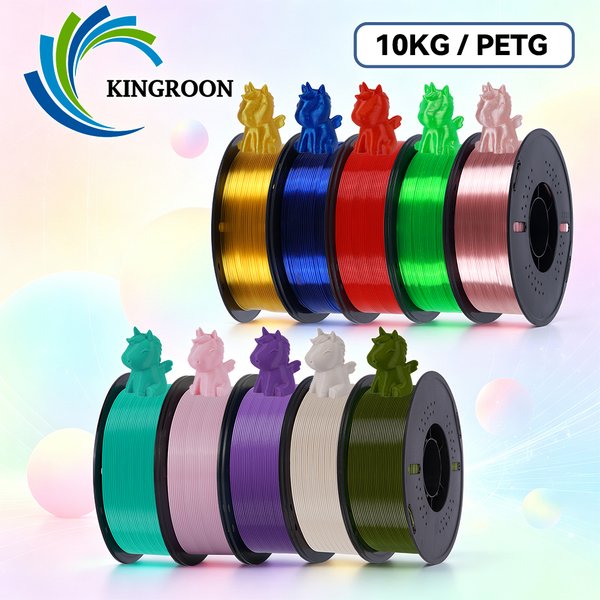 KINGROON 10KG 1,75mm PETG-Filament Hochwertiges 3D-Druckmaterial Umweltfreundliches Kunststoffmaterial Vakuumverpackung 3D-Drucker-Filament Schneller Versand