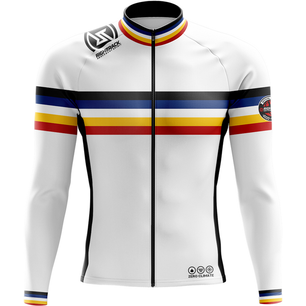 Nowa męska zimowa koszulka rowerowa Kolorowe termiczne polarowe kurtki z długim rękawem Rower szosowy Odzież sportowa RightTrack