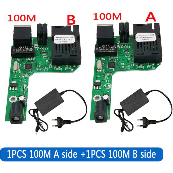 PCBA Fast Ethernet Fiber Media Transceiver Converter Switch Half Board SC 10/100M Fiber Switch Htb3100