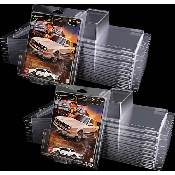 Étuis de protection transparents pour modèles de voitures, étuis à clapet, présentoirs pour Hot-Wheels, packs de protection transparents, housses pour emballages blister de voitures