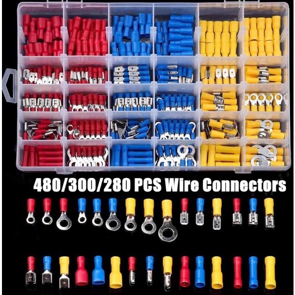 Isolierter Kabelverbinder, elektrischer Draht, Crimp-Spaten, Stoßring, Gabel-Set, Ring, elektrische Crimp-Behälter, gerollte Anschlüsse, sortiertes Kit