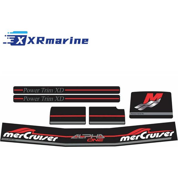 W/Red Rams Aufkleber-Set für Mercruiser The Most Complete Alpha One Gen Two Red 37- 861431 A98 861431 A98