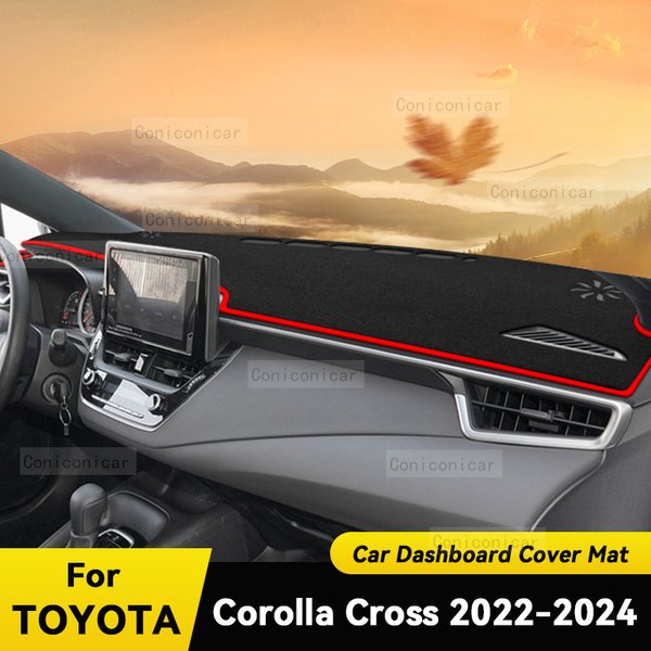 Dashboard Cover Mat Protective Pad For TOYOTA Corolla Cross Hybrid 2022-2024 Car Accessories Dash Board Sunshade Carpet Dashmat