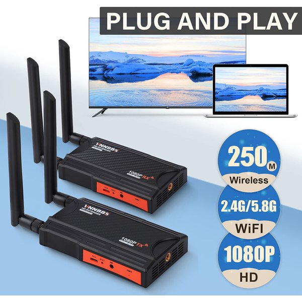 Émetteur et récepteur HDMI sans fil, kit d'extension vidéo, sortie en boucle, télécommande IR