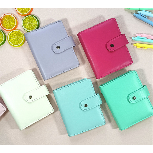 Classeur à 6 anneaux couleur Macaron A7, carnet de notes à clipser en cuir à feuilles mobiles, couverture pour carnet de notes, Journal, papeterie Kawaii