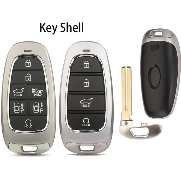 Jingyuqin Ersatz 4/7 Tasten Auto Schlüssel Shell Für Hyundai Nexo Sonata Tucson Santa Fe 2022 + Smart Keyless karte Fob Fall