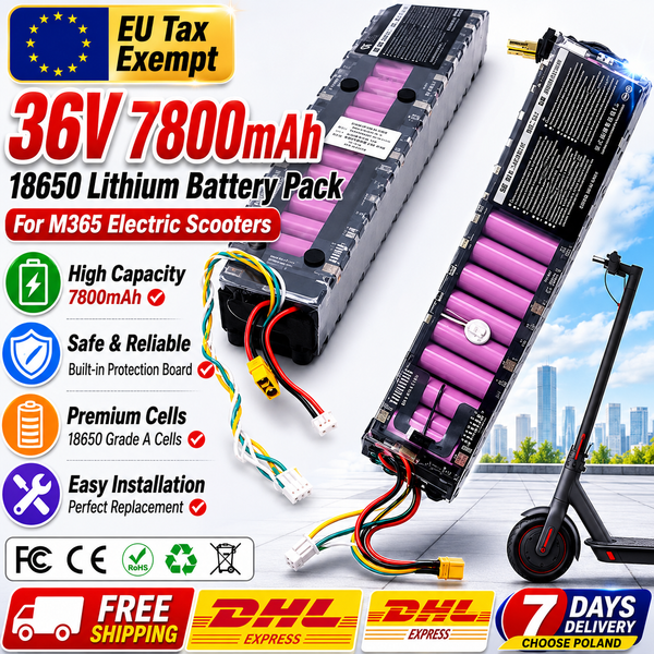 Für Xiaomi M365 Pro 36V 7800mAh 10S3P Lithium-Akku-Ersatz für Roller, Hochleistungsakku mit bis zu 30 km Reichweite.