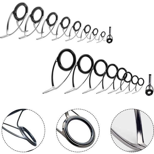 Guide de pointe supérieure pour la pêche à la filature, réparation de construction, anneau de ligne pour les yeux, cadre en acier inoxydable, nouveau