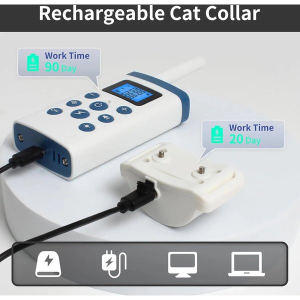 Katzen-Trainingshalsband mit Automatischer Anti-Miau-Funktion, Katzen-Schockhalsband mit Fernbedienung, Piepton, Vibration, Sicherheitsschock 4 Modi für Unverhöhltiges Verhalten