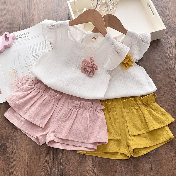 Kind Baby Mädchen Kleidung Sets Sommer Ärmellose Tops Shorts Mode Schöne Kleidung