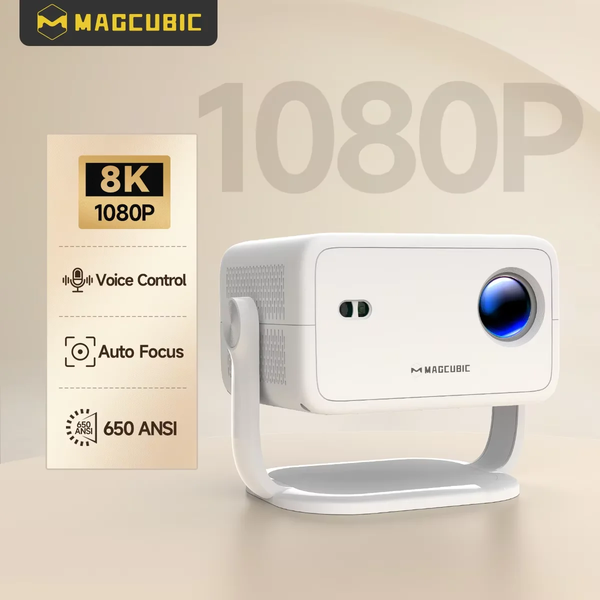 Magcubic L018 360° ° Projektor 650ANSI 8K Android 14 Native 1080P mit Auto Keystone Focus Wifi6 BT5.4 Portable Outdoor