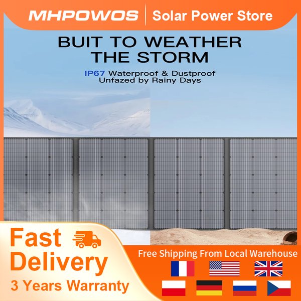 MHPOWOS 400 W tragbares Solarpanel für Kraftwerke, faltbare Solarhandtasche mit Ständer für Solargeneratoren, Wohnmobile, Camping