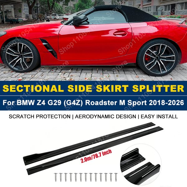 Extensions de jupes latérales 2M/78,7'' pour BMW Z4 G29 (G4Z) Roadster M Sport 2018-2026 2019 2020 2021 en plastique ABS