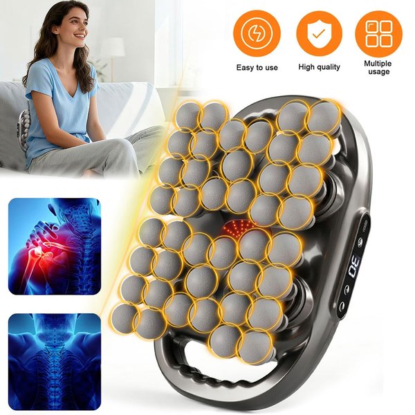 Pistolet de massage fascia à 42 têtes, vibrations haute fréquence, pour le dos, la taille, le cou, les épaules et les muscles