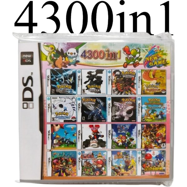 4300-in-1 Kompilation DS NDS 3DS 3DS NDSL Spielkassette Videospiel-Handheld-Player (R4-Karte) 23-in-1/SCHWARZ/SoulSilver