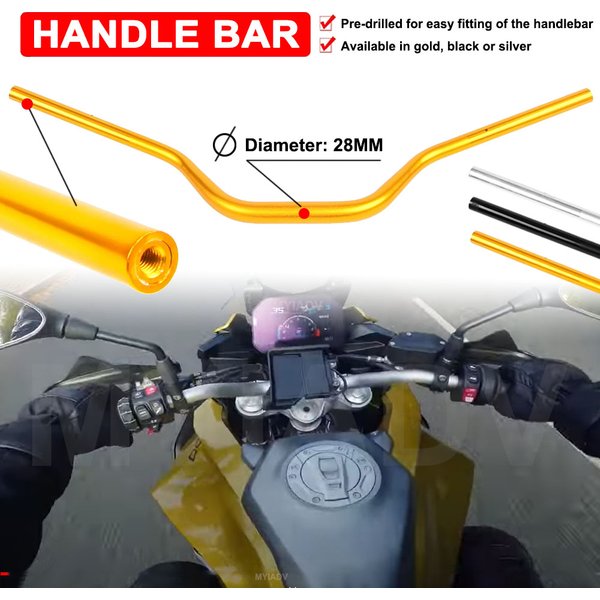 Guidon de moto 28MM pour BMW F900GS F800GS 2024 F900R F900XR 2019-2023 F750GS Adventure F850GS ADV 2018-2023