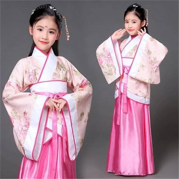 Vêtements de danse hanfu chinois pour femmes, robe classique blanche, costumes de danse folklorique pour enfants, filles, traditionnels, rouge, bleu