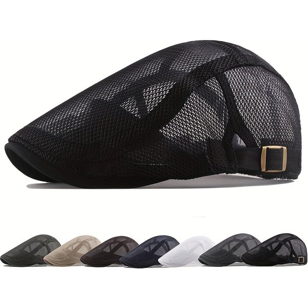 Outdoor Sonnenhüte Atmungsaktive Mesh Zeitungsjunge Mütze Baskenmütze männer Casual Hut Berets Frühling Sommer Herbst Flache Gorras