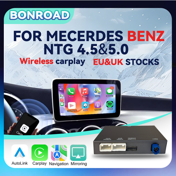 Drahtloser CarPlay-Adapter, Android-Automodul für Benz für C GLC W205 A CLA GLA B E GLE CLS NTG 4.5&NTG5.0 mit Bluetooth