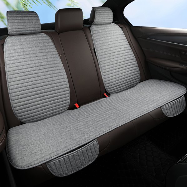 Housse de siège de voiture en lin, coussin de protection pour dossier Automobile, tapis, ensemble de fournitures de voiture quatre saisons