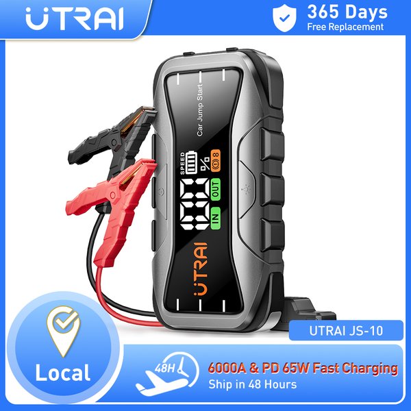 UTRAI-Démarreur de voiture pour diabétique, banque d'alimentation, booster de voiture, dispositif de démarrage d'urgence automatique, démarrage pour diesel doré, 6000A, 27000mAh