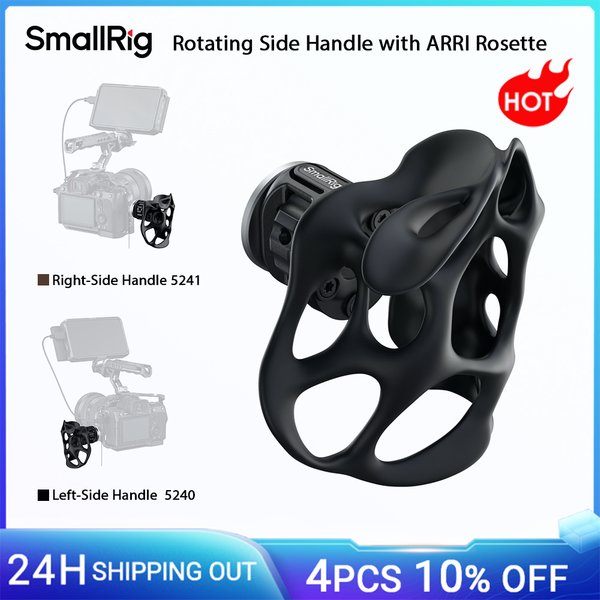 SmallRig drehbarer linker/rechter seitlicher Griff mit ARRI-Rosette, Handgriff für Kamerakäfige/Schulter-Rig-Verlängerungsarme mit ARRI-Rosette