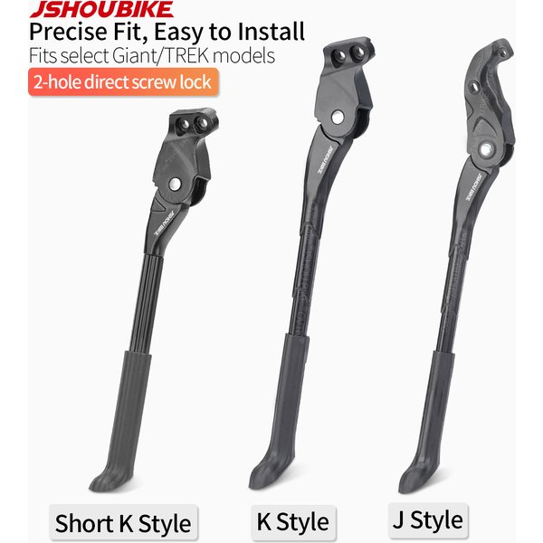 JSHOUBIKE, nouvelle génération de béquille de vélo réglable en alliage d'aluminium pour GIANT ATX XTC MARIN TREK 18/20/22/24/26/27,5/29 pouces