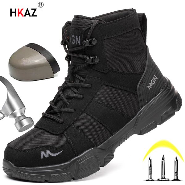 Unzerstörbare Männer Arbeit Sicherheit Stiefel Outdoor Militär Stiefel Anti-smash Anti-punktion Industrielle Schuhe Männer Stiefel Wüste Stiefel