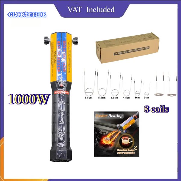 1000 W magnetisches Induktionsheizungsset 110 V 220 V Automotive 1000 W flammenlose Wärmeinduktionsheizmaschine 8 Spulen Autoreparaturwerkzeug