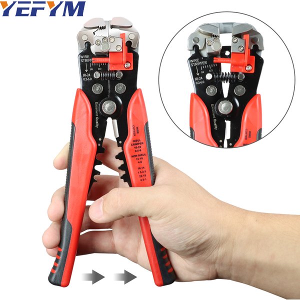 YEFYM YE-1 – pince à dénuder automatique 3 en 1, pince multi-outils, coupe-fil 3 en 1, sertissage de câble, outils de réparation pour électricien