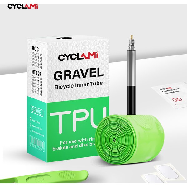 CYCLAMI Gravel Ultraleicht Rennrad MTB 29 Fahrrad TPU Innenrohr Reifen Französisch Ventil FV 700c 32c 35c 37c 40c 47c Mit Reifen Reparatur Werkzeuge