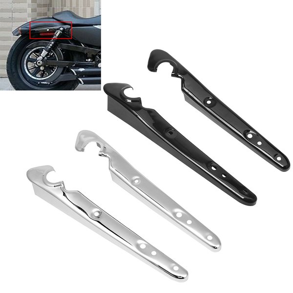Mtorcycle – Support de garde-boue arrière noir chromé, entretoises de clignotant pour Harley Sportster XL883 XL1200 soixante-douze quarante-huit