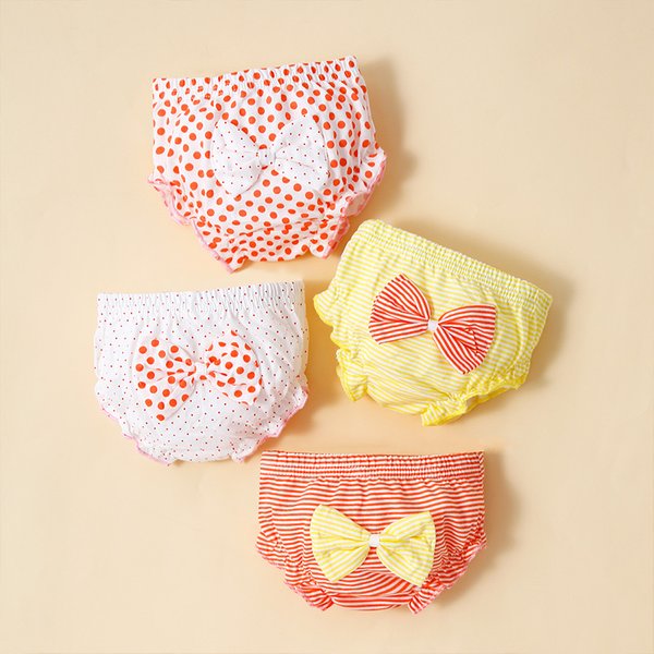 4-piece/combination summer baby shorts with bow, simple and fashionable