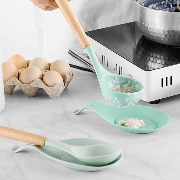 Silikon Isolierung Löffel Rest hitze beständige Tischset Getränk Glas Untersetzer Tablett Löffel Pad essen Matte Top flappen Küchen zubehör