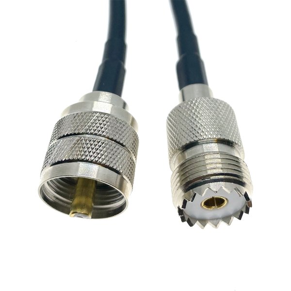Prise mâle UHF PL259 vers adaptateur femelle UHF SO239, câble coaxial en queue de cochon, câble RG58 12 pouces ~ 30M