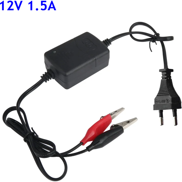 Chargeur automatique de moto 12V 1,5a pour voiture électrique, batterie au plomb 5AH 7AH 9AH 12AH 20AH avec indicateur Led 110V 220V
