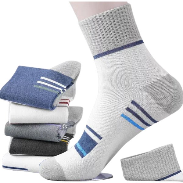 Chaussettes décontractées à rayures de printemps pour hommes, chaussettes d'affaires antibactériennes Anti-odeur, chaussettes de sport de haute qualité