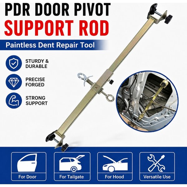 Car Door Jam Support Rod PDR Dent Repair Pivot Bracket Adjustable Tailgate Trunk Fix Holder Rod Hook Fulcrum Tool