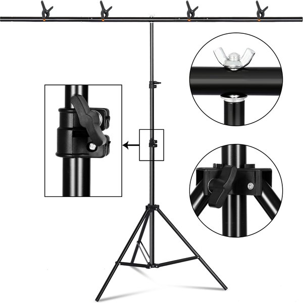 SH 200cmX200cm T-förmiger Hintergrundständer Fotohintergrund für Fotostudiofotografie Grüner Bildschirm Chromakey