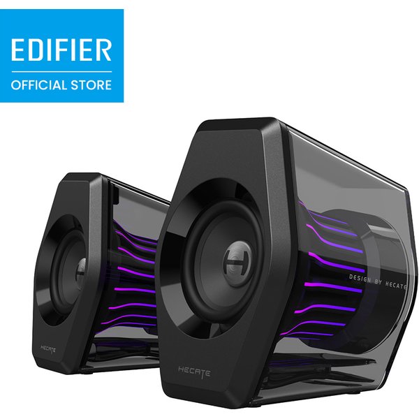 EDIFIER G2000 PRO Desktop 2.0 Gaming-Lautsprecher 32W 3-Zoll-Treiber RGB-Beleuchtung 7.1 Surround-Sound Bluetooth 5.4 USB-C USB-A 3,5-mm-Eingang Musik-, Spiel- und Film-Modi Transparentes Gehäuse